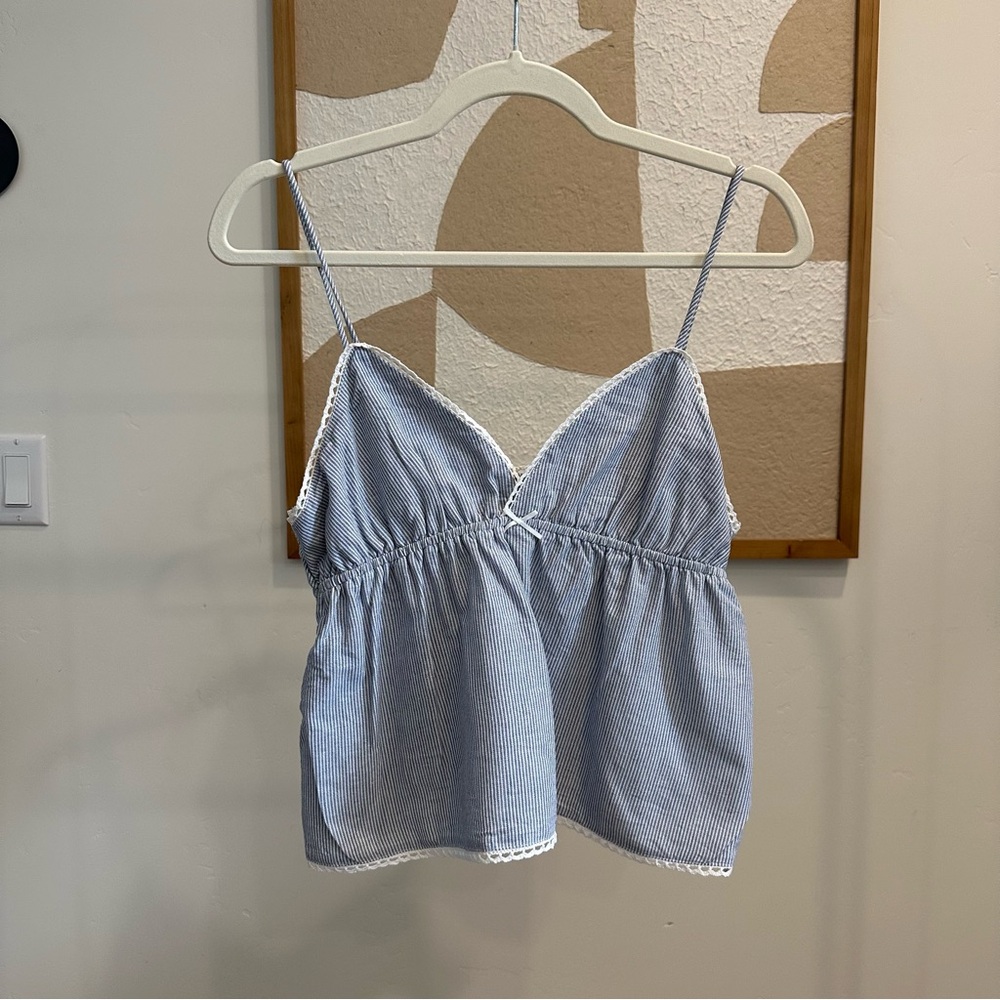 Striped Spaghetti Strap Cami Top